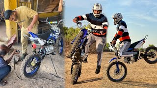 Modifying My 125cc Dirt Bike For Stunts 😍🔥😄 [upl. by Riatsila572]