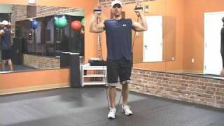 Resistance Bands Exercises For Shoulders  Overhead Press [upl. by Anertal621]