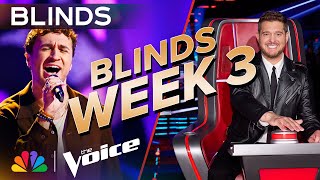 ShowStopping Blind Auditions from Week 3  The Voice  NBC [upl. by Portia]