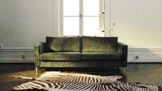 Elevate Your IKEA Karlstad Sofa With a Velvet Bemz Cover [upl. by Terencio29]