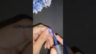 Easy blue flower nails💙🌸 nailart nails easynailartforgirls trending youtubeshorts shorts [upl. by Ecnarretal23]