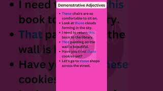 Demonstrative Adjectives in English Grammar shorts [upl. by Killian34]