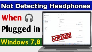 How To Fix Headphones Not Detecting Problem On Windows 7 amp 8 Headphones Plugin But Not Working Fix [upl. by Lennej966]