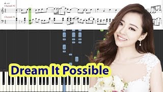 Piano Tutorial Dream It Possible Huawei Consumer Brand Song  Jane Zhang  張靓穎 [upl. by Sjoberg314]