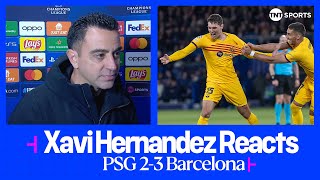 quotITS A NEW BARCA ITS A BIG WINquot  Xavi  PSG 23 Barcelona  UEFA Champions League [upl. by Haldeman]