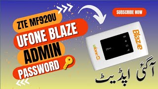 Ufone ZTE M920u Login Admin Password All Sim Fixed New Solution [upl. by Bever]