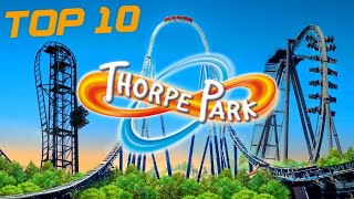 Top 10 THORPE PARK Rides 2024 [upl. by Gelasias]