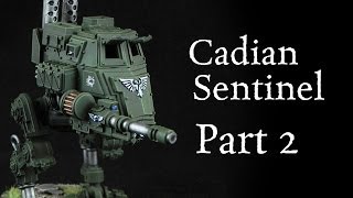 How to paint Imperial Guard Cadian Sentinel Tanks and Vehicles pt2 [upl. by Aneehsram]