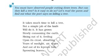 On killing a tree complete poem explanationclass IX CBSE4th Dec 24 [upl. by Anirbed]