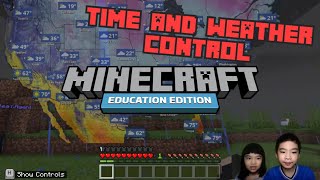 How to Code MINECRAFT TIME AND WEATHER CONTROL in Minecraft Education Edition with PYTHON [upl. by Aret676]