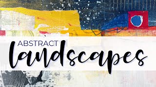 Creating Abstract Landscapes Using Collage collageart landscape abstractpainting mixedmedia [upl. by Nivlem]