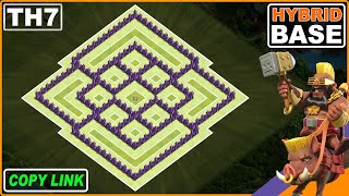 NEW TH7 Hybrid Base 2024 Copy Link  Clash of Clans [upl. by Fogel905]