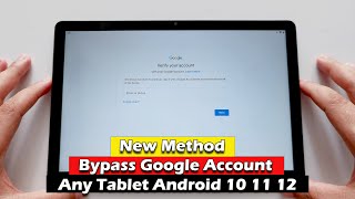 New Method Bypass Google Account Any Tablet Android 10 11 12 [upl. by Haywood103]