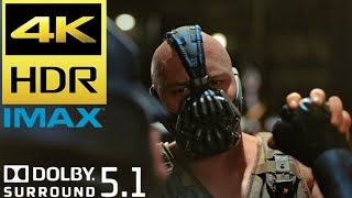 Batman V Bane Fight Scene in IMAX  The Dark Knight Rises 2012 Movie Clip 4K HDR [upl. by Hak]