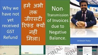 NonTransmission of invoices due to negative balance Table 31b of GSTR3BTable 6A of GSTR1 [upl. by Aiciled]