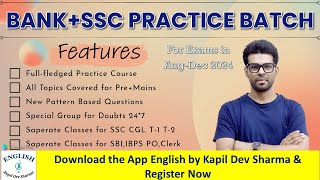 New BANK  SSC PRACTICE BATCH 2024  English by Kapil Dev Sharma [upl. by Arual921]