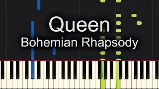 Bohemian Rhapsody Queen Piano tutorial Synthesia [upl. by Clem]