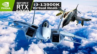 VR Dogfight Training  1 F14 vs 4 F4 Phantom  Bloody Furball  DCS World 28 VR Multithreading [upl. by Neirual915]