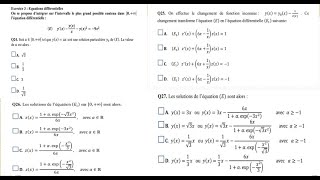 Correction concours ENSET 2013  exercice 3  Equations differentielles [upl. by Nimzay]