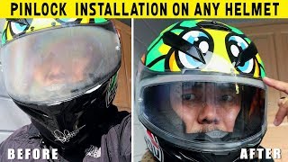 HELMET PINLOCK INSTALLATION  FOG RESISTANT LENS  AGV K3 SV VISOR [upl. by Aara312]