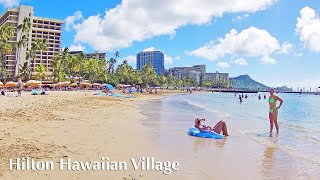 On the Beach  Hilton Hawaiian Village Resort to Halekulani Hotel in Waikiki Beach Hawaii [upl. by Corin]