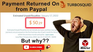 Payment returned on Turbosquiad from PayPal Make money online [upl. by Polad]