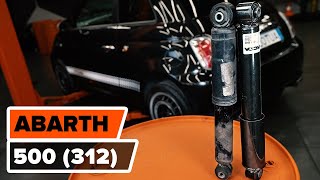 How to change rear shock absorber on ABARTH 500 312 TUTORIAL AUTODOC [upl. by Gill282]