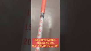 tuberculin Syringe vs Insulin Syringe  shorts  tuberculin Syringe आणि Insulin Syringe difference [upl. by Adlog]