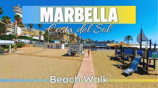 Marbella Spain Beach Walk September 2024 [upl. by Lowson8]