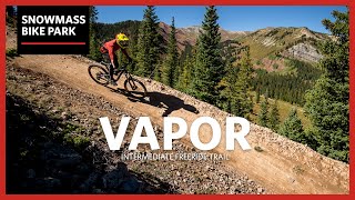 Snowmass Bike Park  VAPOR TRAIL  Trail Preview POV [upl. by Selyn]