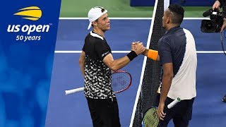 Nick Kyrgios Rallies during Night Session to Defeat Radu Albot [upl. by Rexer333]