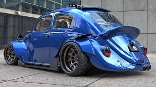 Volkswagen FuscaBeetle RWB com Rodas Rotiform CVT [upl. by Honorine]