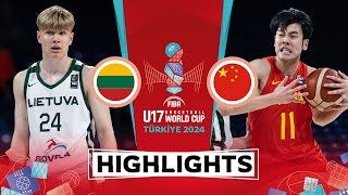 Lithuania 🇱🇹 vs China 🇨🇳  Highlights  FIBA U17 Basketball World Cup 2024 [upl. by Blanche]