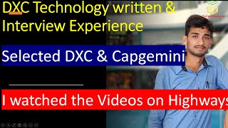 DXC Technology written and Interview Experience Selected in DXC and Capgemini Motivation [upl. by Belicia240]