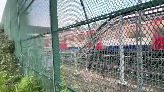 Trainspotting at Mayesbrook parkDagenhamDistrict line s7 stock at speed [upl. by Ervine611]