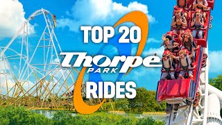 TOP 20 Rides at Thorpe Park 2024 [upl. by Lilias]