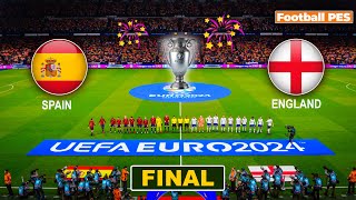 SPAIN vs ENGLAND  FINAL UEFA EURO 2024  Full Match All Goals  FC 24 Gameplay [upl. by Eenram]