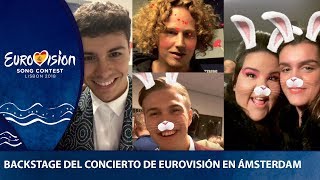 ALFRED y AMAIA nos muestran el BACKSTAGE de EUROVISION IN CONCERT Ámsterdam [upl. by Lattimer]