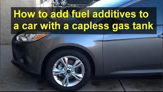 How to add fuel injector cleaner to a car with a capless fuel tank  VOTD [upl. by Silecara]