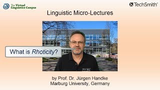 PHY021  Linguistic MicroLectures Rhoticity [upl. by Penland]