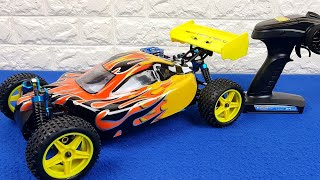 HSP Buggy 94166 Nitro 110 4WD Unboxing Super Test Two Speed Gas Powered RC OffRoad RTR Cras [upl. by Eisso]