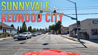 Sunnyvale to Redwood City Drive in 4K [upl. by Yelrebmik]