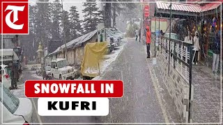 Kufri near Shimla gets first spell of snowfall [upl. by Kerns]