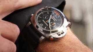 Panerai Luminor 1950 Regatta 3 Days Chrono Flyback Titanio PAM00526 Watch [upl. by Allveta]