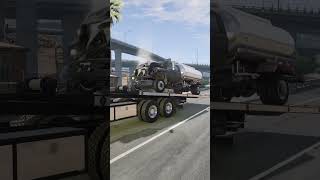 The new MDseries smacks a trailer HARD epiccrashes semitruck beamngdrive towtruck [upl. by Ayotaj723]