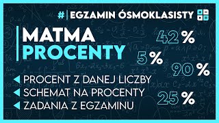 Powtórka z PROCENTY  Egzamin Ósmoklasisty 2024 [upl. by Eizdnil]