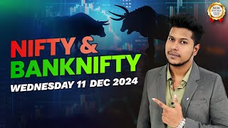 Nifty Prediction And Banknifty Analysis For Tomorrow  Wednesday 11 December 2024 [upl. by Eiramanna448]