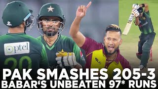 Pakistan Scored 2053 Runs  Babar Azams Unbeaten 97 Runs vs West Indies  2nd T20I 2018  M9C2K [upl. by Eeleimaj]