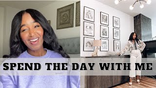 VLOG  SPEND THE DAY WITH ME  NEW LIVING ROOM FURNITURE AND DINING ROOM GALLERY WALL  THE YUSUFS [upl. by Reiniar]