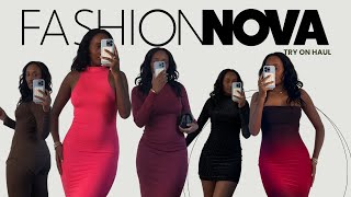 TRY ON HAUL FASHION NOVA DRESSES  THESE DRESSES BAYBEEE 😍 [upl. by Yerffoej]